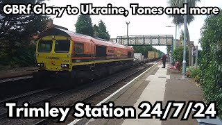 Trains at Trimley Station 24/7/24 | GBRf Glory to Ukraine, Tones and more #trimley #railway #train