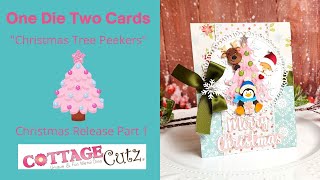 One Die Two Cards Featuring "Christmas Tree Peekers"