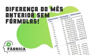 Variação do mês anterior na tabela dinâmica (SEM FÓRMULAS)