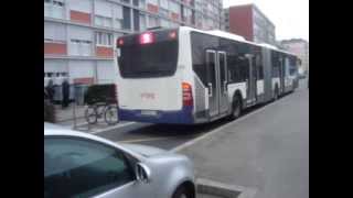 Tempo 30 street with contraflow cycle lane and bus boarder