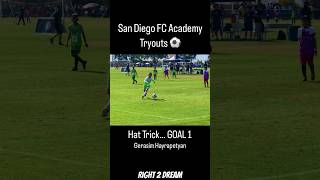 GOAL 1 ⚽️ San Diego FC Tryouts MLS #soccer #football #mls