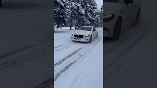 Боком зимой на C63s AMG #car #амг63 #mercedes #snow