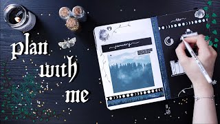 JANUARY PLAN WITH ME ☾★ magical forest theme (reading journal)