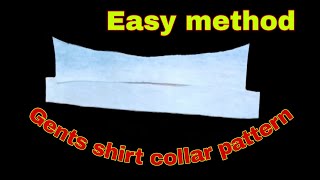 gents shirt collar cutting // easy method // gents shirt collar pattern cutting