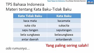 MATERI TPS #02 KATA BAKU DAN TIDAK BAKU