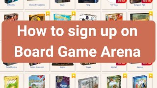 How to sign up on Board Game Arena