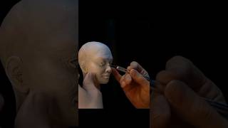 Clay Bella Poarch / Making a girl's head with clay/  women's portrait / sculpting model  / art