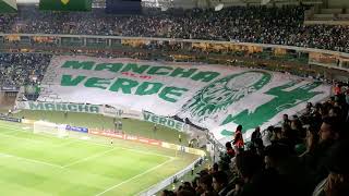 Bandeira gigante da Mancha Verde no Allianz Parque