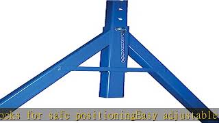 Vestil AHS-2-10-12 Steel Adjustable Height Gantry Crane, 2000 lbs Capacity, 10' Length x 6" Height