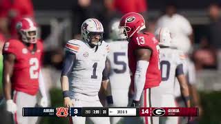 College Football 25 Georgia vs Auburn Deep South's Oldest Rivalry 2024 Gameplay PS5