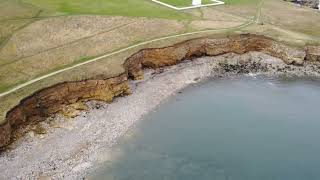 whitburn sinkhole and cliffs.