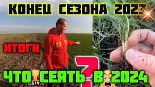 Конец сезона 2023.  Подведение итогов.  Что сеять в 2024.