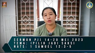 Sermon PJJ 14-20 Mei 2023 (1 Samuel 12:3-5) - Pdt Yentri br Barus