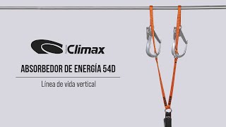 [Línea de vida vertical] con el ABSORBEDOR DE ENERGÍA 54D y dispositivo RETRÁCTIL 6M