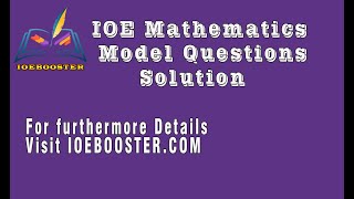 IOE  Model Exam 4 Demo Solution