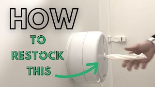 Restocking the WEPA Centrefeed Toilet Paper Dispenser