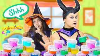 QUEM PEGOU A SLIME DA BRUXA E DA MALÉVOLA | Mileninha