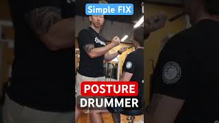 Simple Posture Correction For Drummers #drumlesson #posture #tip #correction