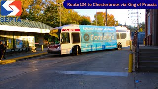 SEPTA - Ride Aboard 2022 New Flyer XDE40 Xcelisor #3609 on Route 124 chesterbrook via KOP