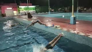 Finswimming practice