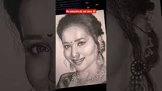 Madhuri Dixit sketch | #subscribe #shorts #yaseenartworld