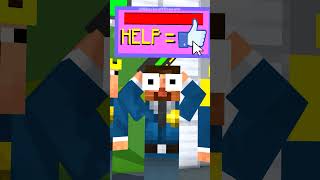 Please Help Herobrine Find The Real Rich Noob Policeman #minecraftshorts #fyp