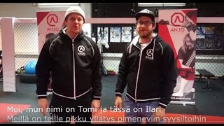 Ahjo Training Center tarjoilee pikku yllätyksen pimeneviin syysiltoihin...