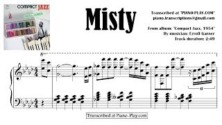 Erroll Garner - Misty / from album: Compact Jazz, 1954 (transcription)