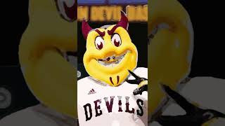 Sparky in his ASU Baseball uniform art #2024art #forksup #sundevils #baseball