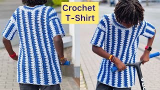 Crochet Men's/Boys' Summer  Shirt Tutorial #crochetshirt  #accrochets #crochettutorial