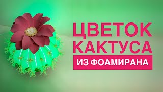 Цветок кактуса из фоамирана/DIY Cactus flower