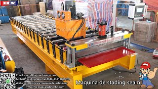 Maquina formadora de teja standing seam