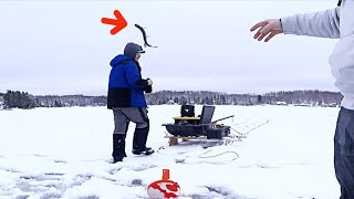 Michigan Ice Fishing (Tip Ups and Jigging)