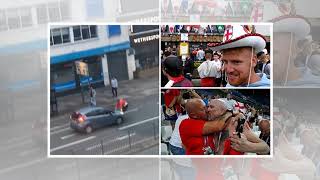 Overexcited England fan thrown off car in WILD World Cup celebrations