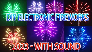 Build A 2023 Electronic Magic Led Firework Lights with Sound for New Year