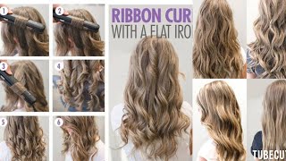 How to curl hair with straightener | Step by step hair curling