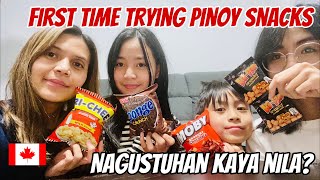 Filipino Canadian kids trying Filipino snacks| Buhay sa Canada