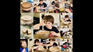 My autistic son Jay 💙 making his chocolate 🍫 cake 🍰 with his Dad - A part of his homeschooling