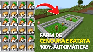 FARM de CENOURA e BATATA 100% AUTOMÁTICO para MINECRAFT 1.19+