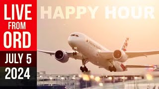 ✈️🔴 LIVE COMMENTARY & AIRPLANES at O'HARE AIRPORT 🔴✈️ |  HAPPY HOUR SPECIAL