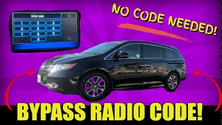 HOW TO BYPASS, FIX, UNLOCK RADIO NAVIGATION SECURITY CODE FOR HONDA/ACURA WITHOUT CODE!