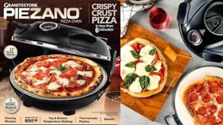 12 Inch PIEZANO Crispy Crust Pizza Oven by GRANITESTONE  Heats up to 800˚F Stone Baked Pizza at Home