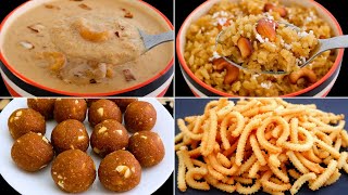 4 ஈஸி கிருஷ்ண ஜெயந்தி ஸ்பெஷல் ரெசிபிஸ் | Aval Payasam | Aval Laddu | Sweet Aval | Butter Murukku