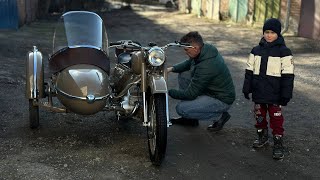 Большая поездка по городу на мотоцикле Иж Юпитер 1962 года. Зимой тепло как весной.