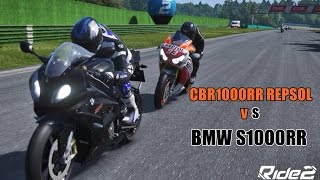 BMW S1000RR vs CBR1000RR REPSOL RACHA E CORRIDA QUEM LEVOU ? - RIDE 2