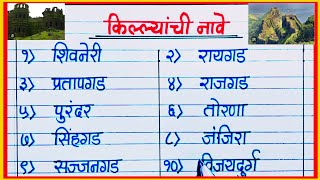 महाराष्ट्रातील किल्ल्यांची नावे/ killyanchi nave marathi / Name of Forts in Maharashtra in Marathi