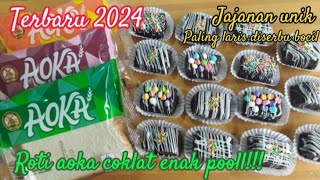 Terbaru 2024 || jajanan unik simple paling laris diserbu bocil || roti aoka coklat berlapis enak pol