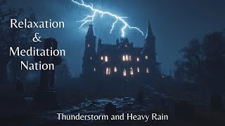 Spooky Night Thunderstorm & Rain ASMR for Stress Relief and a Haunting and Relaxing Halloween Night