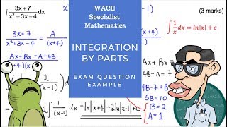 Integration Using Partial Fractions - Exam Question Example