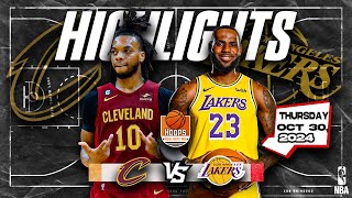 Los Angeles Lakers vs Cleveland Cavaliers Full Game Highlights - October 30, 2024-25 NBA Season